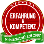 Meisterbetrieb seit 2002 - Siegel